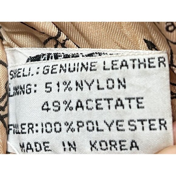 Hill & Archer Leather Bomber Jacket Mens 44R Black Map Lining Made in Korea Vtg - Picture 5 of 12